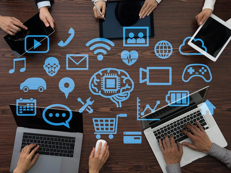 Business software concept. AI. Artificial Intelligence.