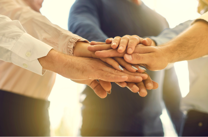 hands together