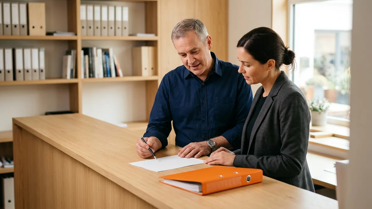 Dealership IT manager and business office manager reviewing an access request together before an AI tool is connected