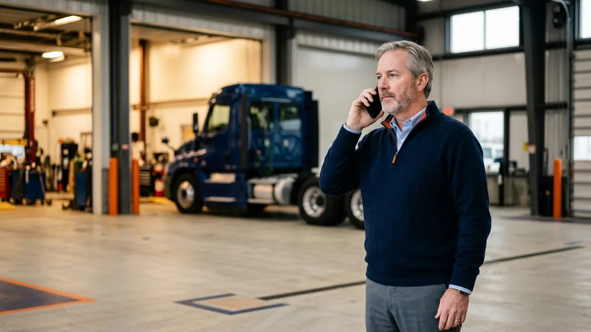 Truck dealer principal making an early Sunday morning test call to an IT provider's after-hours line